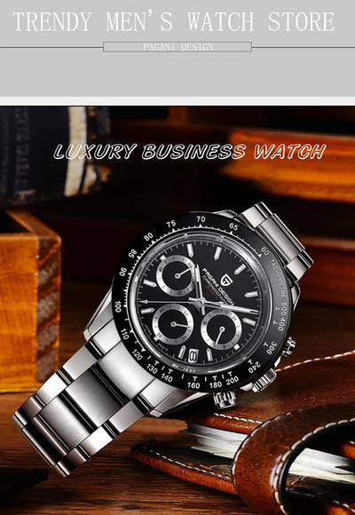 PAGANI DESIGN New 2024 Quartz Men's Watches Business Watch Mens Watches Top Brand Luxury Watch Men Chronograph VK63 Waterproof