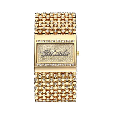 G&D Women's Gold Quartz Analog Watch with Stainless Steel Band