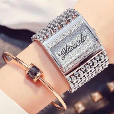 G&D Women's Gold Quartz Analog Watch with Stainless Steel Band