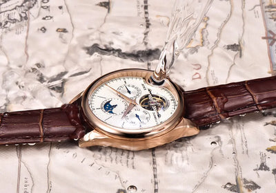 LIGE Brand Men Watches Automatic Mechanical Watch Tourbillon Sport Clock Leather Casual Business Retro Wristwatch Relojes Hombre