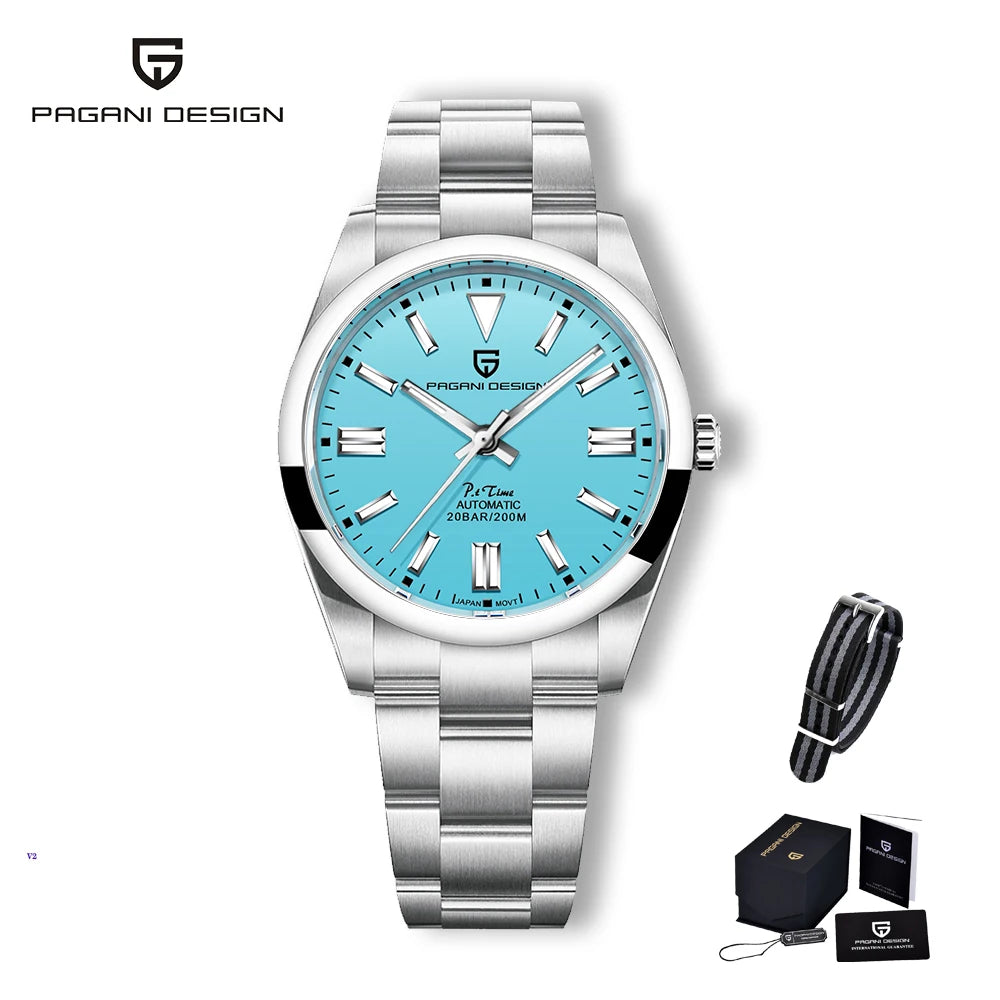 PAGANI DESIGN 2025 New Men's Mechanical Watch NH35 Luminous PD1690 Calendar Stainless Steel Sapphire Crystal Reloj Hombre