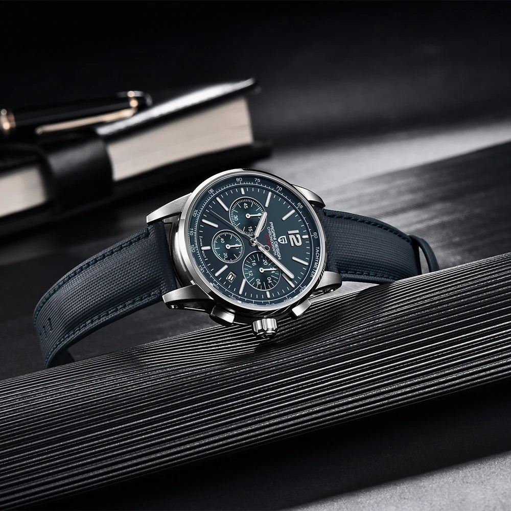 PAGANI DESIGN Quartz Watches for Men, VK63, Sports, Luxury, Sapphire Glass, Chronograph, Stainless Steel, PDYS008