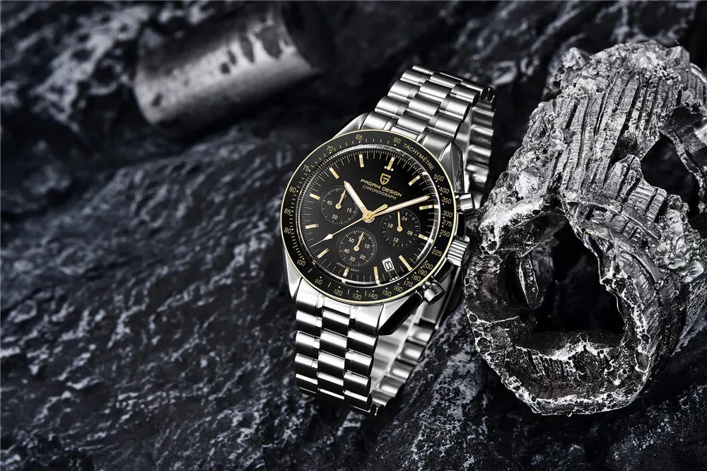 PAGANI DESIGN 1701 New Men's Watches Top Luxury Quartz Watch For Men Auto Date Speed Chronograph AR Sapphire Mirror Wristwatch
