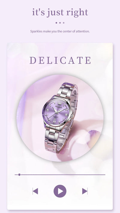 OLEVS 3668 Women Watch Fashion Elegant Roman Scale Waterproof Automatic Date Quartz Watch Luxury Brand Women Watch Reloj Mujer