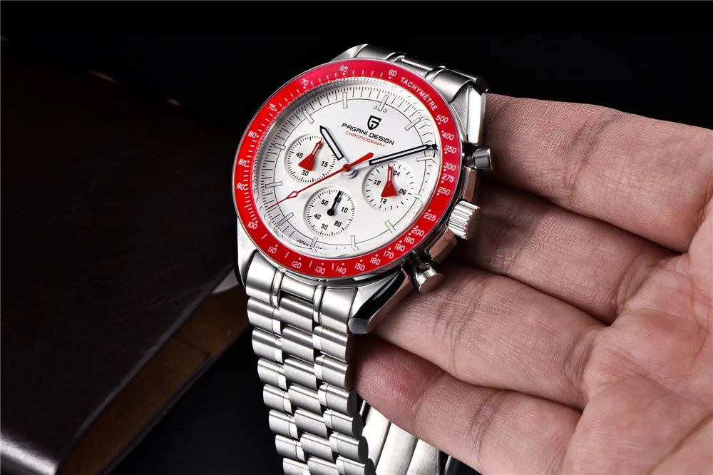 PAGANI DESIGN 1701 New Men's Watches Top Luxury Quartz Watch For Men Auto Date Speed Chronograph AR Sapphire Mirror Wristwatch