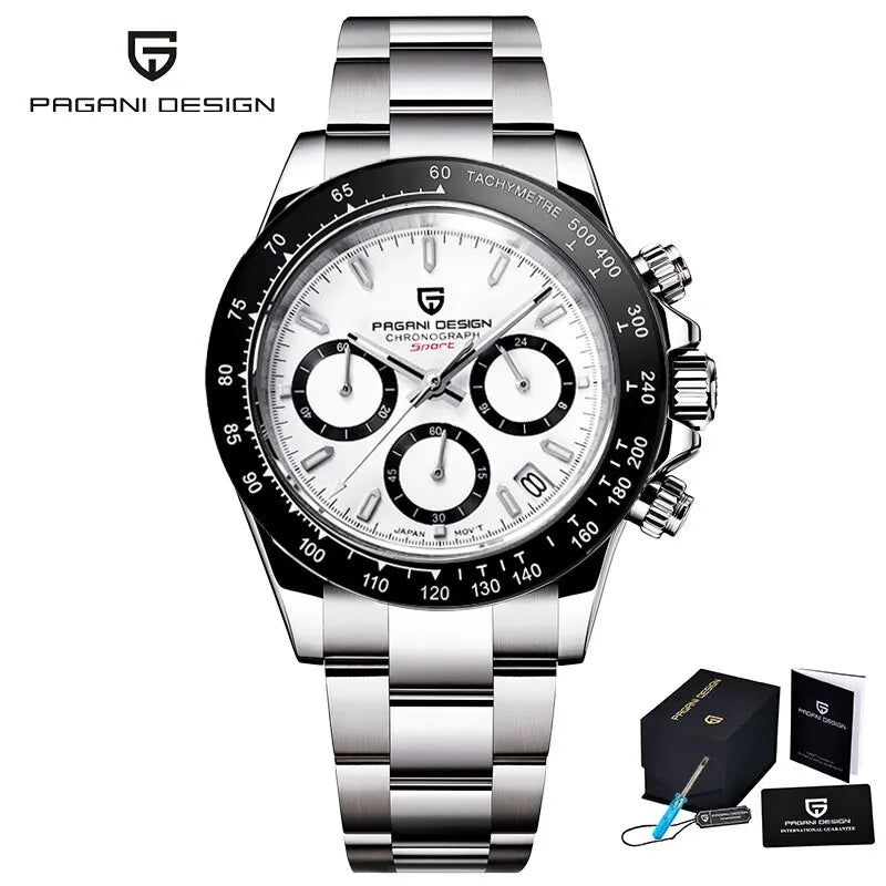 POEDAGAR Casual Square Leather Quartz Waterproof Luminous Luxury Fashion Men’s Watch