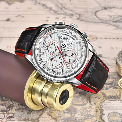 PAGANI DESIGN 2024 Men Luxury Quartz Leather Military Relogio Masculino Watch