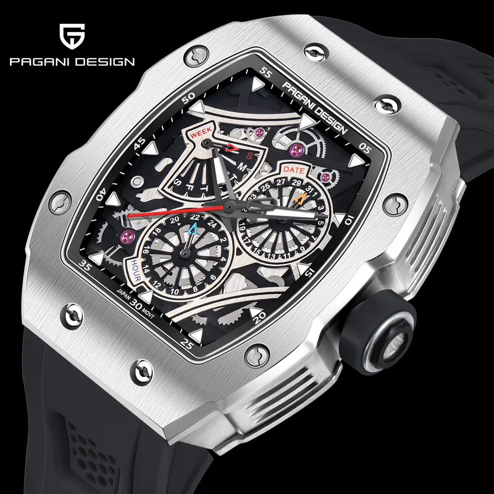 PAGANI DESIGN 2023 New Men‘s Quartz Watch AR Sapphire Glass Stainless Steel Case Sport Waterproof Clock Reloj Hombre Classics