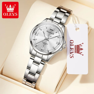 OLEVS 3668 Women Watch Fashion Elegant Roman Scale Waterproof Automatic Date Quartz Watch Luxury Brand Women Watch Reloj Mujer