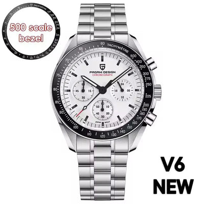 PAGANI DESIGN 2025 New Moon Men's Watches Luxury Quartz Watch Man Chronograph VK63 Men Gifts AR Sapphire Mirror Luminous Clock