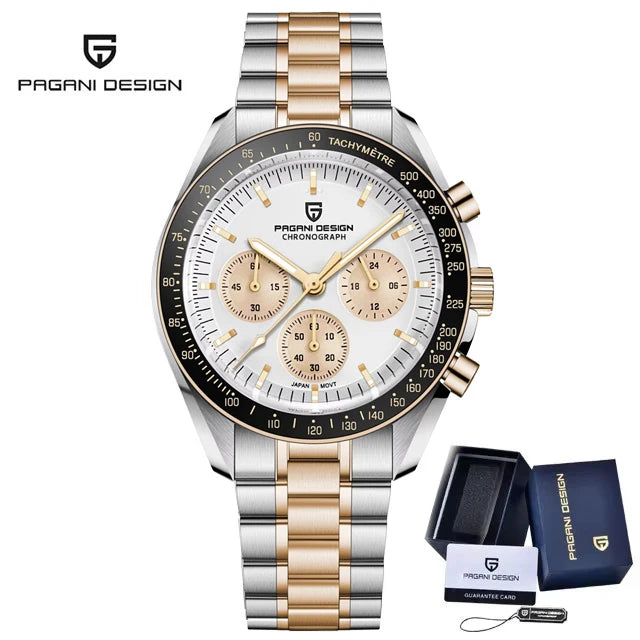 PAGANI DESIGN 1701 New Men's Watches Top Luxury Quartz Watch For Men Auto Date Speed Chronograph AR Sapphire Mirror Wristwatch