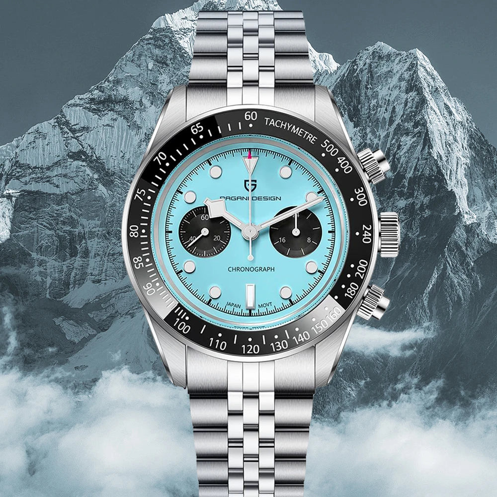 PAGANI DESIGN 2025 New Men's Quartz Watches New Release full Stainless Steel Waterproof Sports Chronograph Wrist Watch for Men