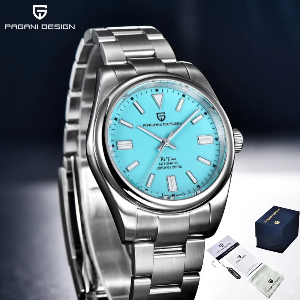 PAGANI DESIGN 2025 New Men's Mechanical Watch NH35 Luminous PD1690 Calendar Stainless Steel Sapphire Crystal Reloj Hombre