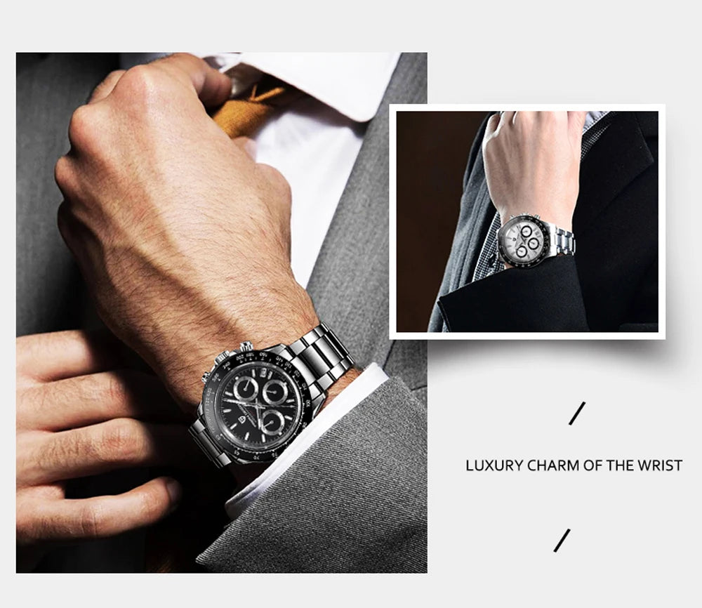 LIGE Automatic Mechanical Tourbillon Sport Leather Business Retro Men’s Watch Relojes Hombre