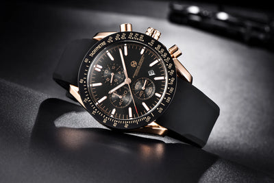 PAGANI DESIGN （Pagrne） New Men Quartz Watch Rubber Belt Men's Luxury Watch Fashion Casual Sports Male Clock Relogio Maasculino