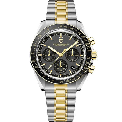 PAGANI DESIGN 2025 New Moon Men's Watches Luxury Quartz Watch Man Chronograph VK63 Men Gifts AR Sapphire Mirror Luminous Clock