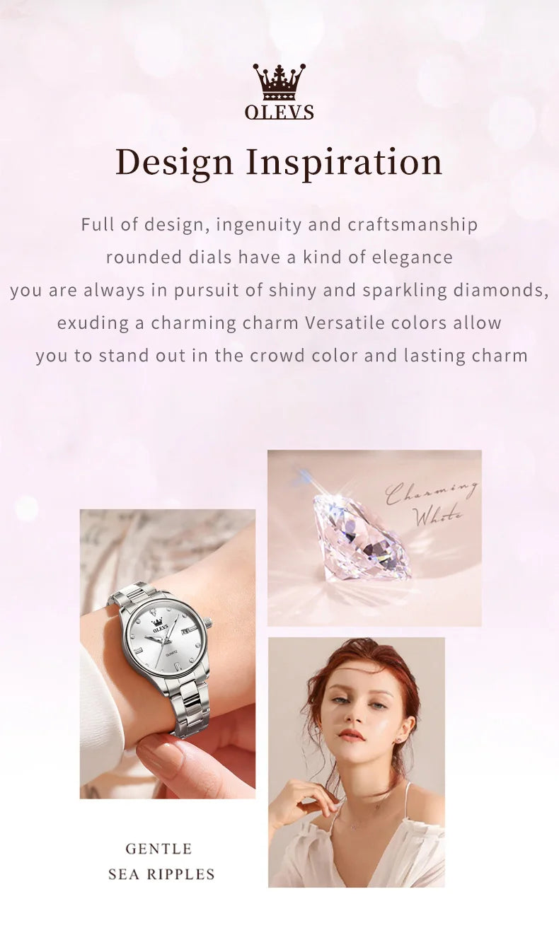 OLEVS Fashion Trend Watch for Women High Quality Waterproof Luminous Calendar Quartz Original Casual Simple Women Wrist Watches