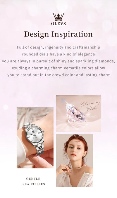 OLEVS Fashion Trend Watch for Women High Quality Waterproof Luminous Calendar Quartz Original Casual Simple Women Wrist Watches