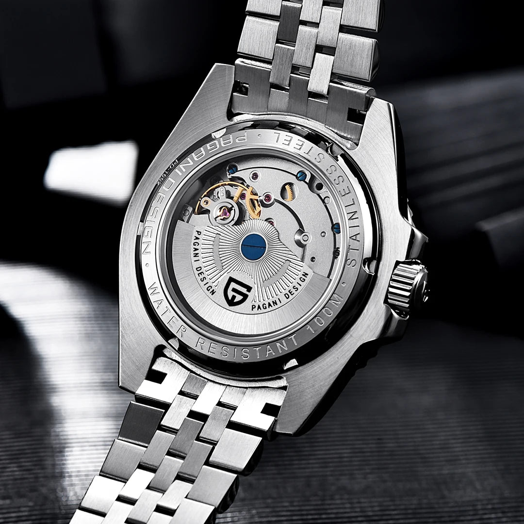 PAGANI DESIGN New 40MM GMT Watch White Dial Top Brand Luxury Men's Watch Ceramic Luminous Automatic Mechanical Watch