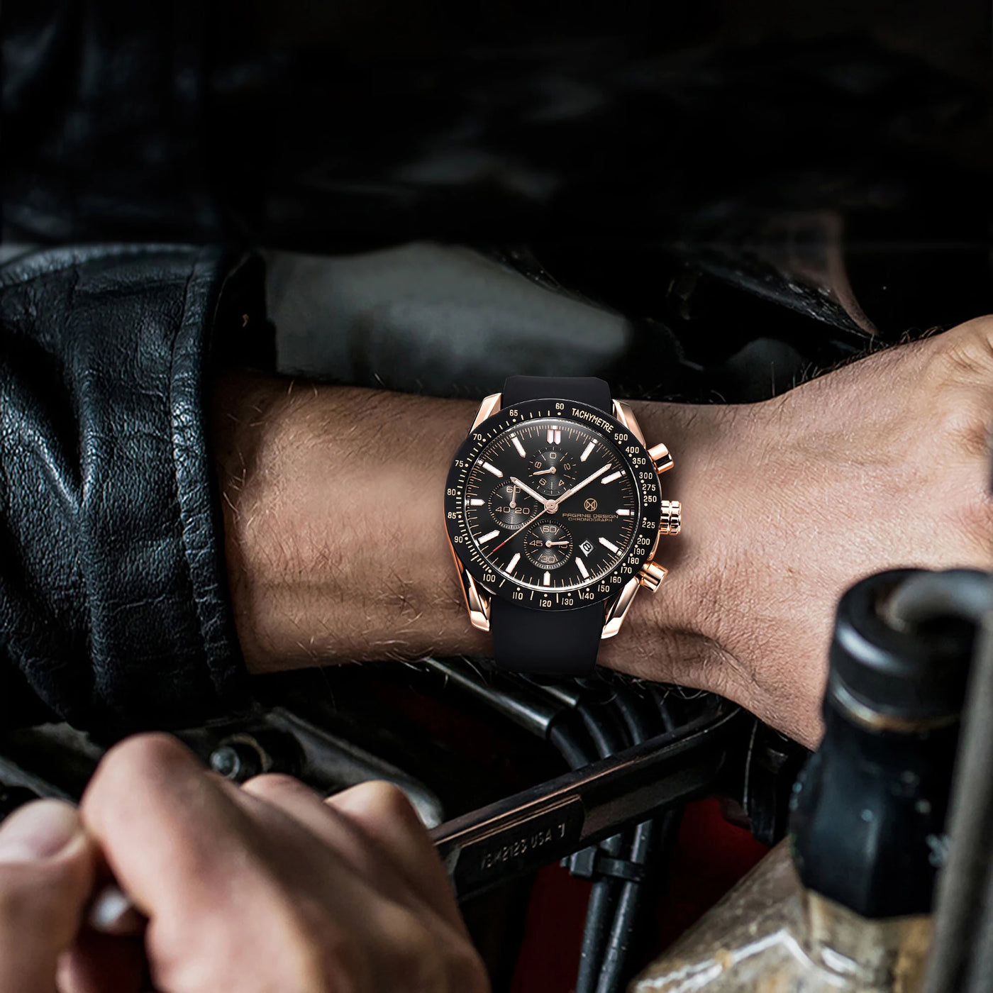 PAGANI DESIGN （Pagrne） New Men Quartz Watch Rubber Belt Men's Luxury Watch Fashion Casual Sports Male Clock Relogio Maasculino