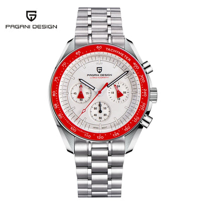 PAGANI DESIGN 2025 New Moon Men's Watches Luxury Quartz Watch Man Chronograph VK63 Men Gifts AR Sapphire Mirror Luminous Clock
