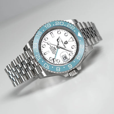 PAGANI DESIGN New 40MM GMT Watch White Dial Top Brand Luxury Men's Watch Ceramic Luminous Automatic Mechanical Watch