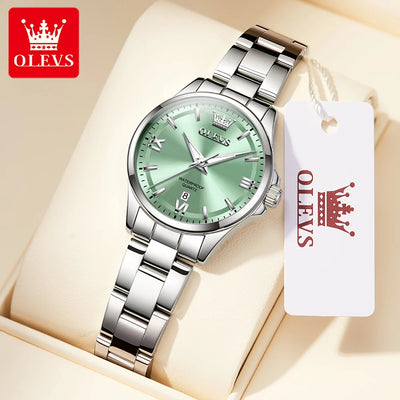 OLEVS 3668 Women Watch Fashion Elegant Roman Scale Waterproof Automatic Date Quartz Watch Luxury Brand Women Watch Reloj Mujer