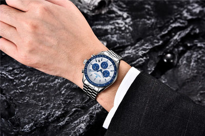 PAGANI DESIGN 1701 New Men's Watches Top Luxury Quartz Watch For Men Auto Date Speed Chronograph AR Sapphire Mirror Wristwatch