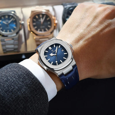 POEDAGAR Casual Square Men's Watch Waterproof Date Luminous Leather Man Quartz Watch High Quality Luxury Fashion Watches For Men