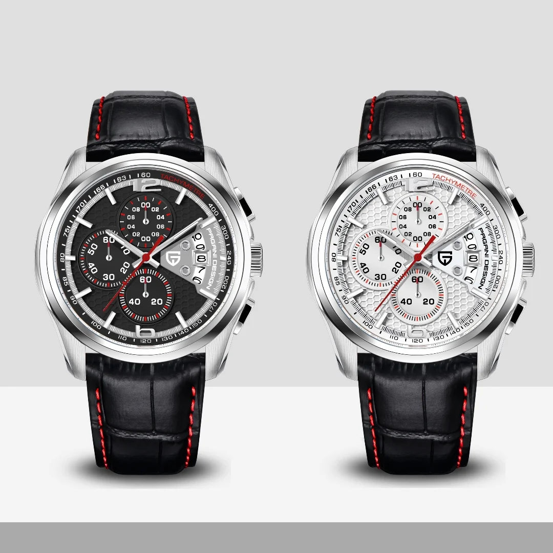 PAGANI DESIGN 2024 Luxury Men Quartz Leather Military Watch Relogio Masculino