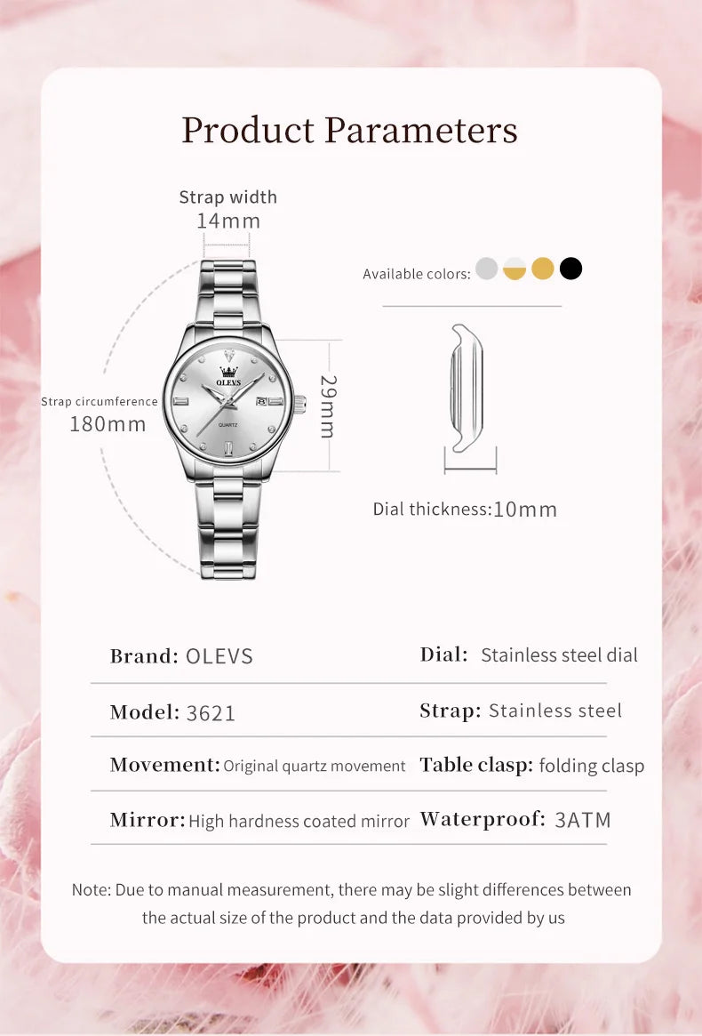 OLEVS Fashion Trend Watch for Women High Quality Waterproof Luminous Calendar Quartz Original Casual Simple Women Wrist Watches
