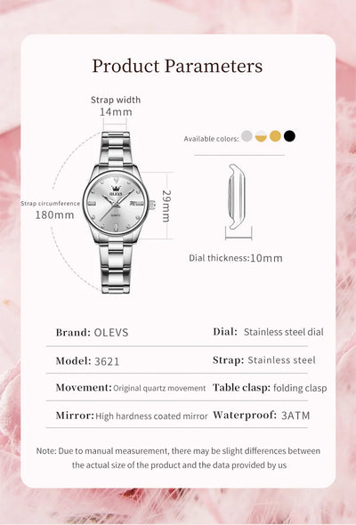 OLEVS Fashion Trend Watch for Women High Quality Waterproof Luminous Calendar Quartz Original Casual Simple Women Wrist Watches