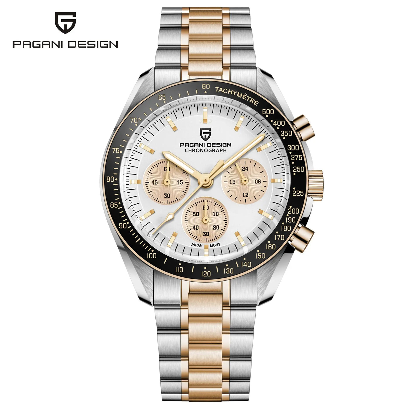PAGANI DESIGN 2025 New Moon Men's Watches Luxury Quartz Watch Man Chronograph VK63 Men Gifts AR Sapphire Mirror Luminous Clock