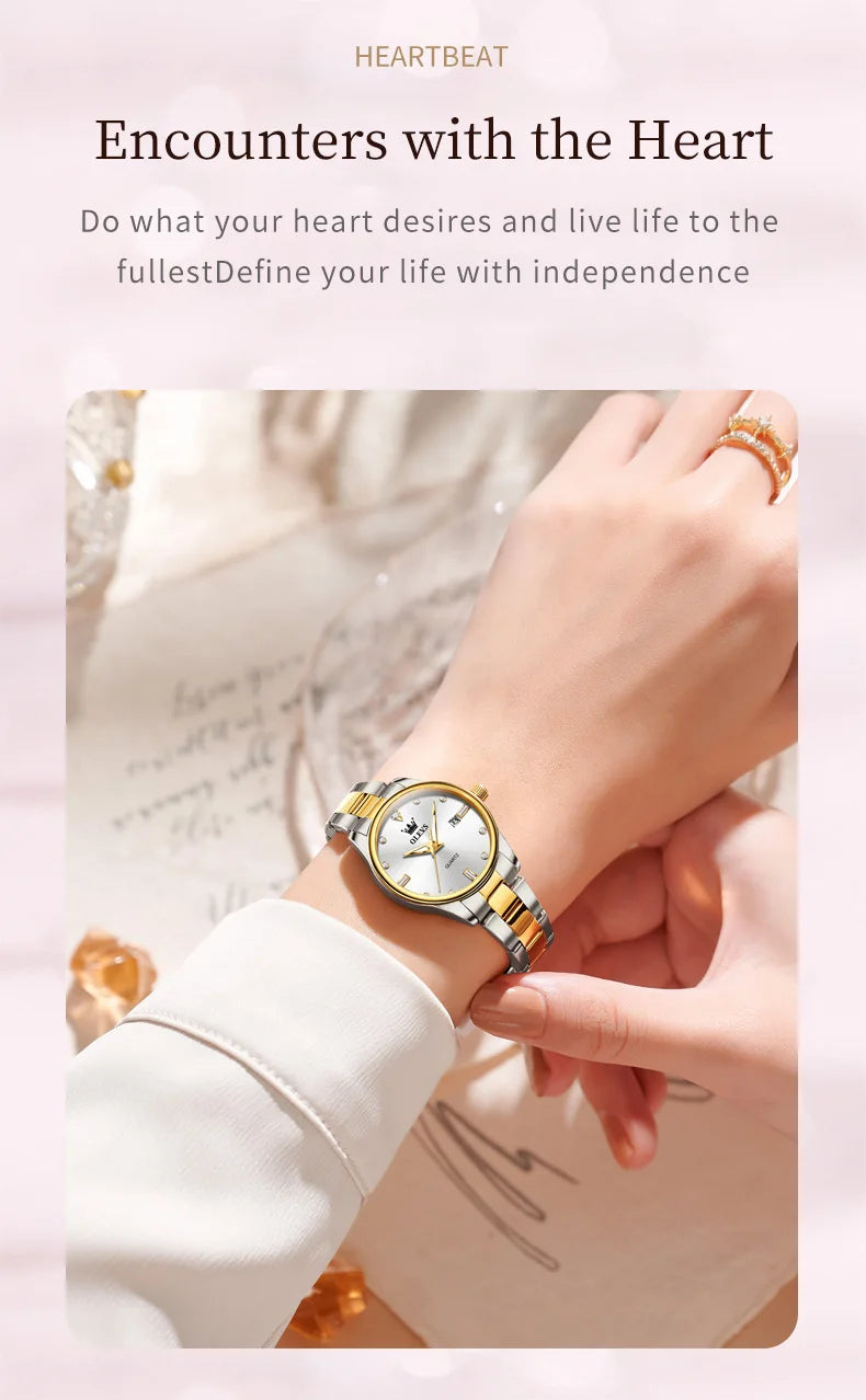 OLEVS Fashion Trend Watch for Women High Quality Waterproof Luminous Calendar Quartz Original Casual Simple Women Wrist Watches