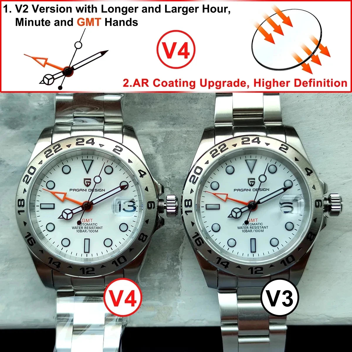 PAGANI DESIGN 2024 NEW NH34 GMT Men Automatic Mechanical Watch Adventurer Stainless Steel Luxur Waterproof Sapphire Reloj Hombre