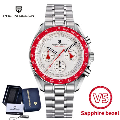 PAGANI DESIGN 1701 New Men's Watches Top Luxury Quartz Watch For Men Auto Date Speed Chronograph AR Sapphire Mirror Wristwatch