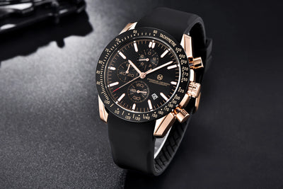 PAGANI DESIGN （Pagrne） New Men Quartz Watch Rubber Belt Men's Luxury Watch Fashion Casual Sports Male Clock Relogio Maasculino