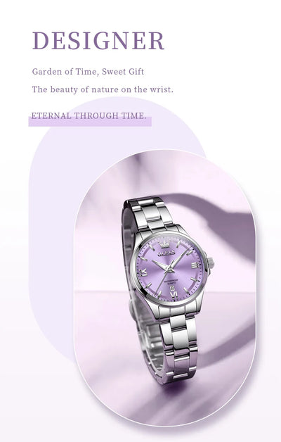 OLEVS 3668 Women Watch Fashion Elegant Roman Scale Waterproof Automatic Date Quartz Watch Luxury Brand Women Watch Reloj Mujer