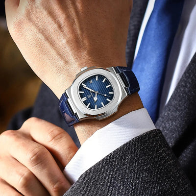 POEDAGAR Casual Square Men's Watch Waterproof Date Luminous Leather Man Quartz Watch High Quality Luxury Fashion Watches For Men