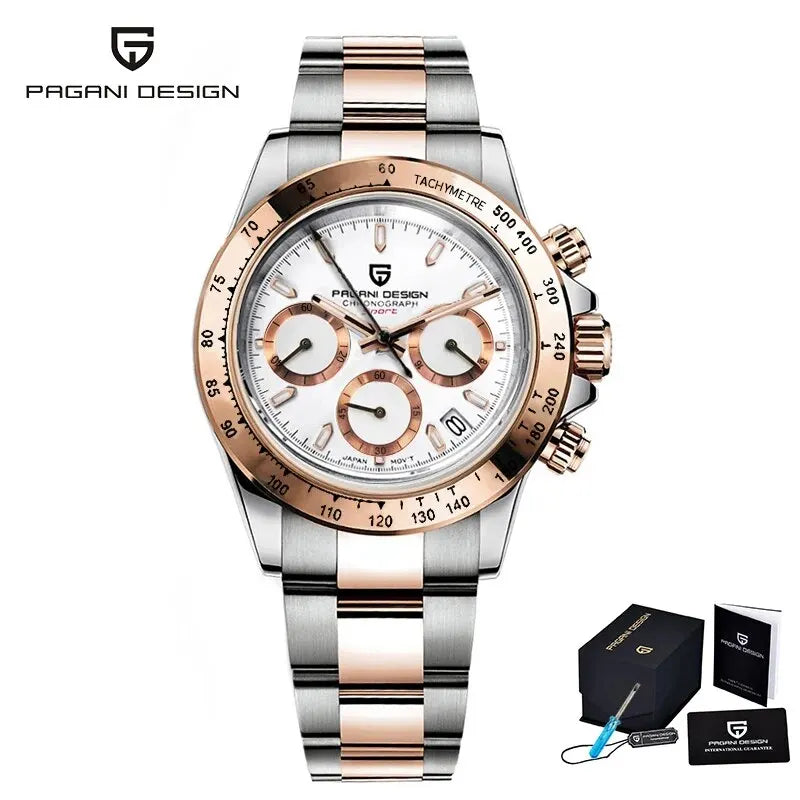 PAGANI DESIGN New 2024 Quartz Men's Watches Business Watch Mens Watches Top Brand Luxury Watch Men Chronograph VK63 Waterproof