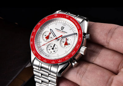 PAGANI DESIGN 2025 New Moon Men's Watches Luxury Quartz Watch Man Chronograph VK63 Men Gifts AR Sapphire Mirror Luminous Clock