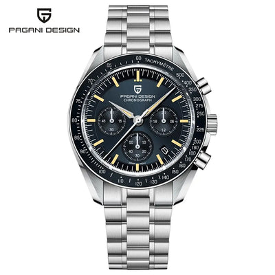 PAGANI DESIGN 2025 New Moon Men's Watches Luxury Quartz Watch Man Chronograph VK63 Men Gifts AR Sapphire Mirror Luminous Clock