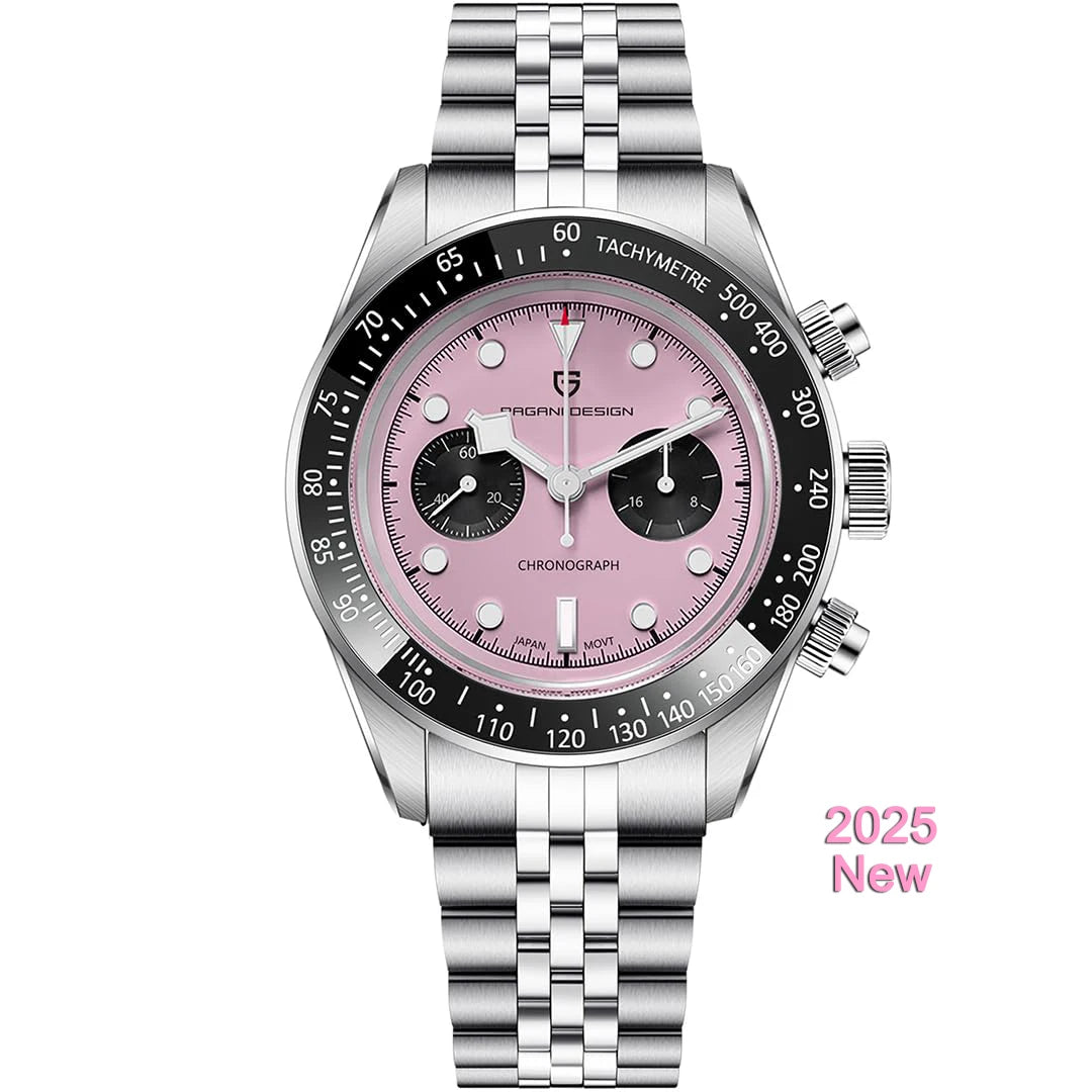 PAGANI DESIGN 2025 New Men's Quartz Watches New Release full Stainless Steel Waterproof Sports Chronograph Wrist Watch for Men