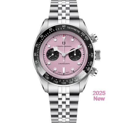 PAGANI DESIGN 2025 New Men's Quartz Watches New Release full Stainless Steel Waterproof Sports Chronograph Wrist Watch for Men