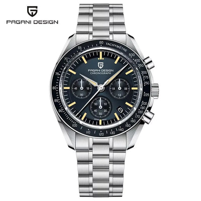 PAGANI DESIGN 2025 New Moon Men's Watches Luxury Quartz Watch Man Chronograph VK63 Men Gifts AR Sapphire Mirror Luminous Clock