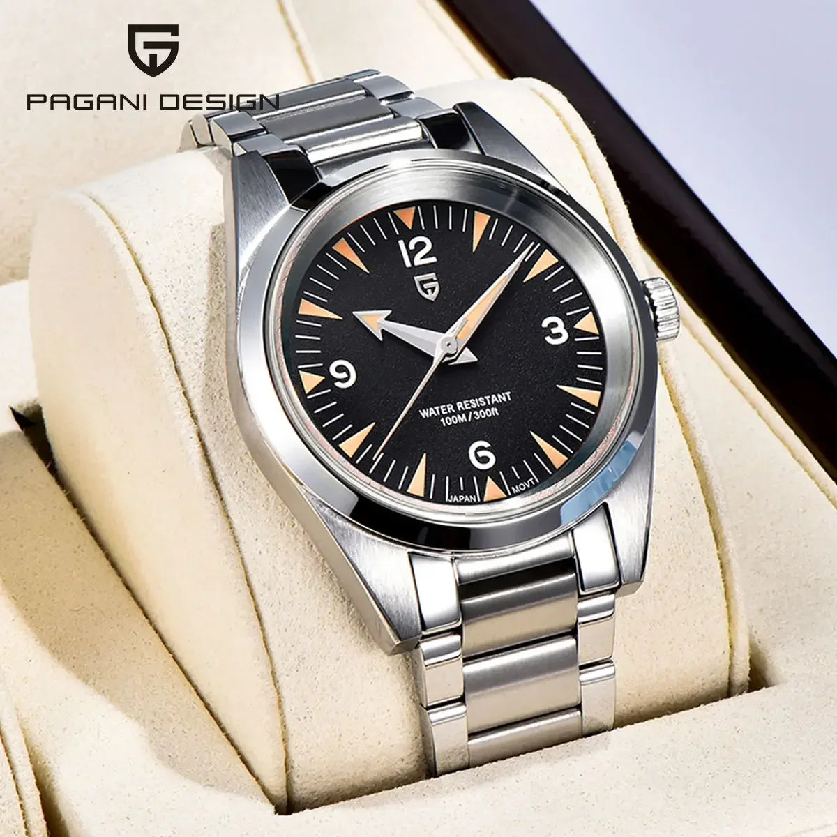 PAGANI DESIGN 2025 New VH31 Luxury Men's Quartz Watch with Luminous C3 Sapphire Stainless Steel Waterproof 10 Bar Reloj Hombre W