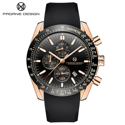 PAGANI DESIGN （Pagrne） New Men Quartz Watch Rubber Belt Men's Luxury Watch Fashion Casual Sports Male Clock Relogio Maasculino