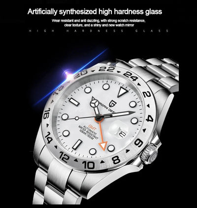 PAGANI DESIGN 2024 NEW NH34 GMT Men Automatic Mechanical Watch Adventurer Stainless Steel Luxur Waterproof Sapphire Reloj Hombre