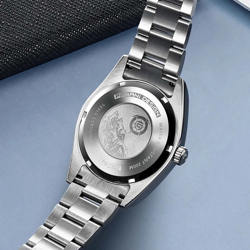 PAGANI DESIGN 2025 New Men's Mechanical Watch NH35 Luminous PD1690 Calendar Stainless Steel Sapphire Crystal Reloj Hombre