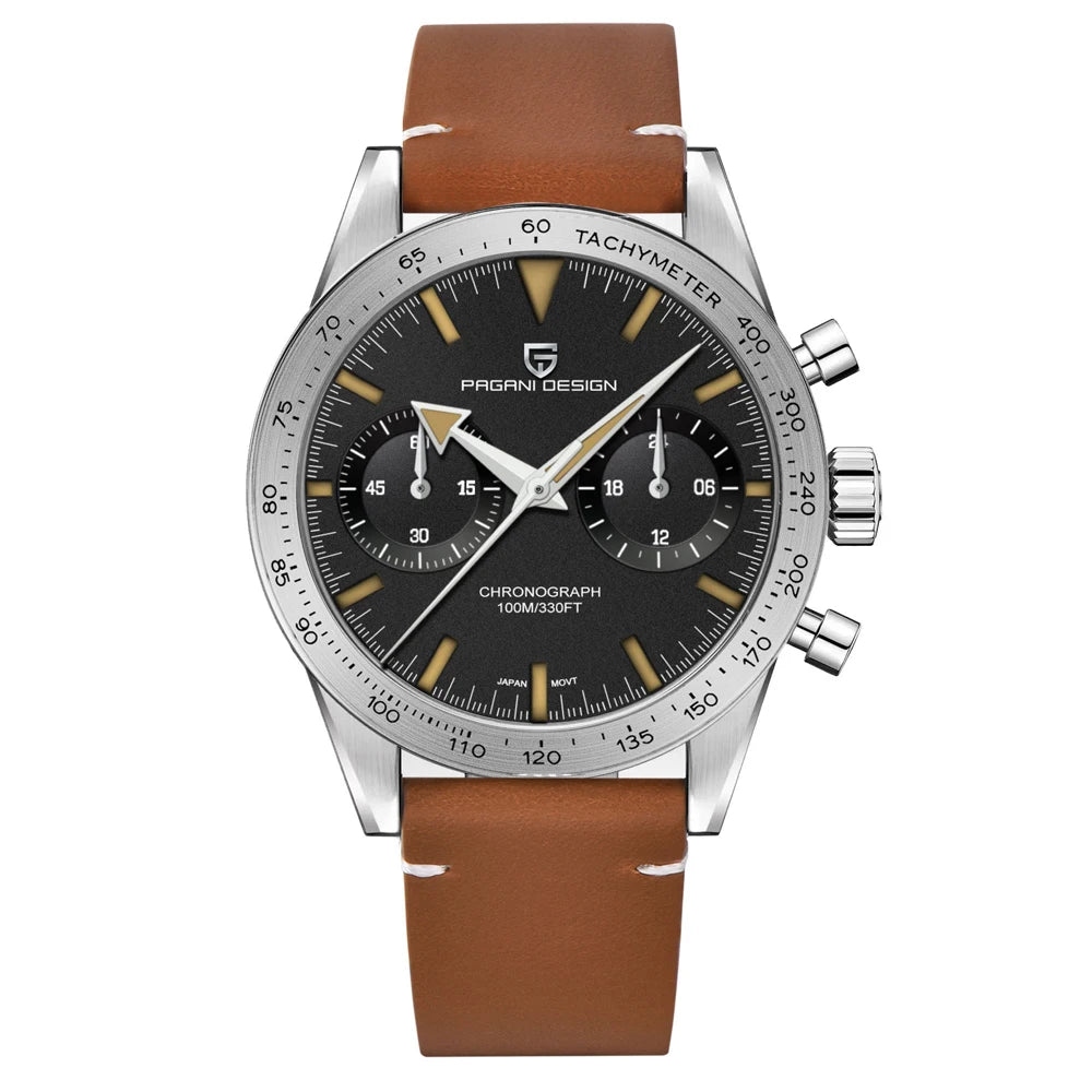 PAGANI DESIGN 2023 NEW Watches Quartz Watch For Men Speed Chronograph Waterproof VK64 AR Sapphire Mirror Wristwatch Reloj Hombre